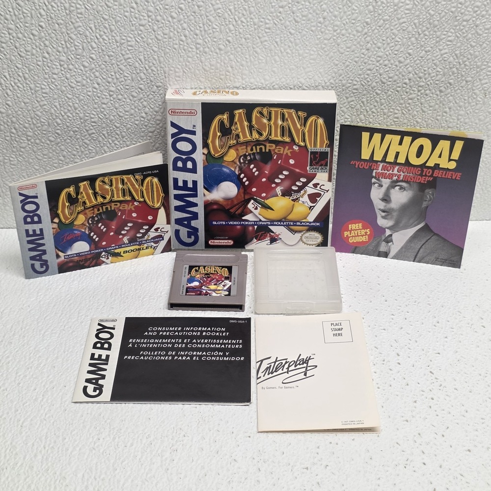 Casino Funpak Nintendo Game Boy Complete In Box